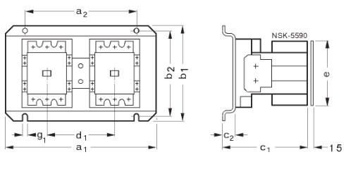 SIEMENS+N02+3TD46系列机械联锁可逆接触器(额定电流:45A)+外形尺寸1