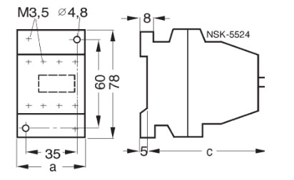 SIEMENS+N09+3TH40系列中间继电器+外形尺寸图1
