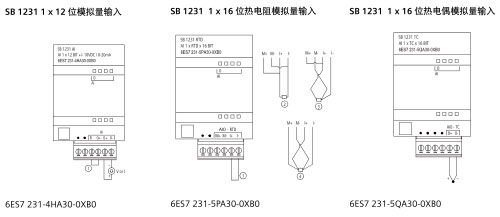 SIEMENS+E03+SB 1231系列模拟量输入信号板(S7-1200)+接线方式1