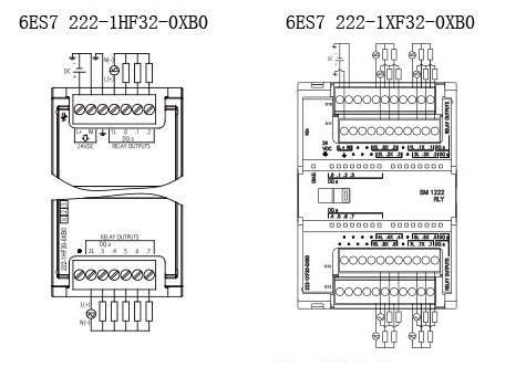 SIEMENS+E03+SM 1222系列数字量扩展模块(S7-1200)+接线方式1