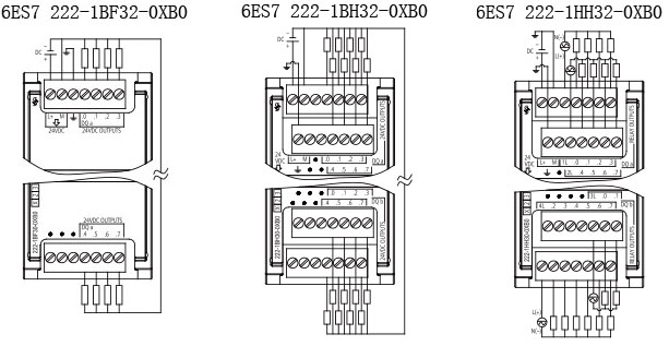 SIEMENS+E03+SM 1222系列数字量扩展模块(S7-1200)+接线方式2