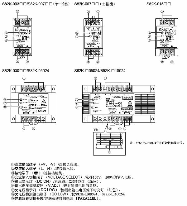 s82k开关电源系列接线方式
