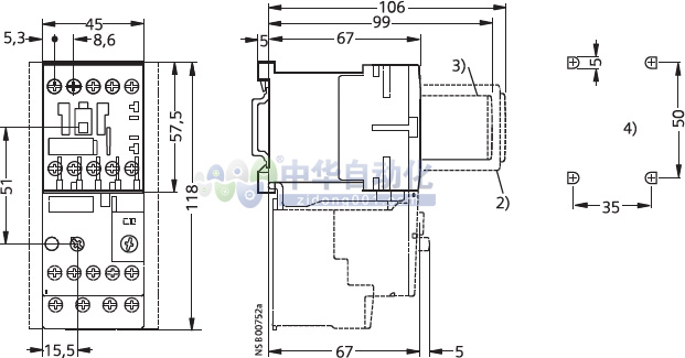 ！！！！SIEMENS+3RT1016系列接触器+安装方式1