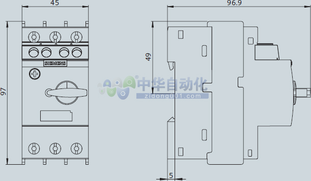 ！！！！SIEMENS+3RV6011系列断路器+安装方式1