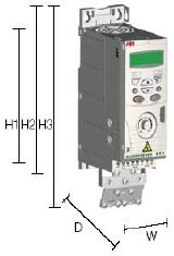 ACS150系列通用机械传动(三相电压380-480V)安装方式