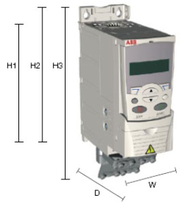 ACS350系列通用机械传动(单相200-240V)安装方式