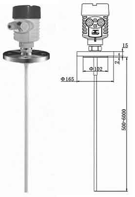 JLD-D02系列导波雷达物位变送器安装方式