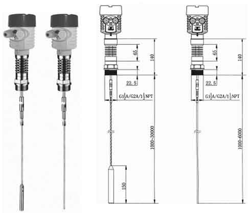 JLD-D04系列导波雷达物位变送器安装方式