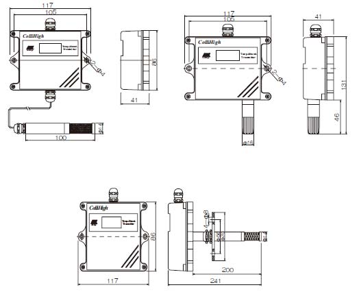 ColliHigh+JWSM-6AT系列防爆型温湿度变送器+安装方式1