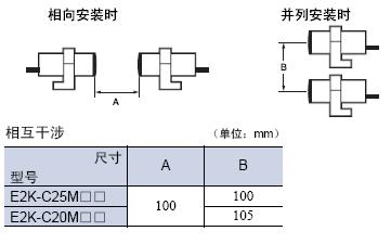 E2K-C系列长距离型接近开关注意事项