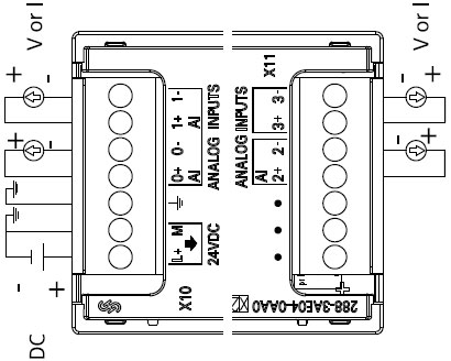 SIEMENS+S7-200 SMART系列模拟量输入模块+接线方式