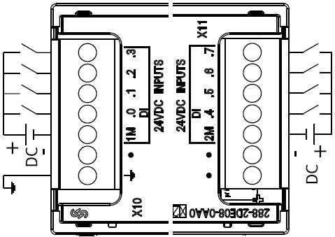 ！！！！！！！！SIEMENS+S7-200 SMART系列数字量输入模块+接线方式1