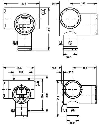 MAGFLO MAG 6000 I系列变送器安装方式