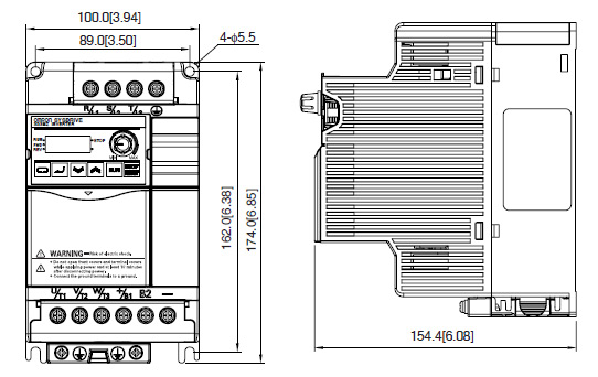 OMRON+3G3MZ-AB022-ZV2高功能紧凑型变频器+外形尺寸