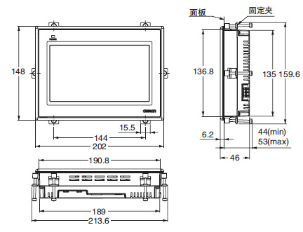 OMRON+G01+NB系列可编程终端+外形尺寸1