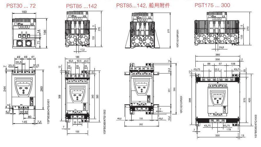 PST系列通用型软起动器安装方式