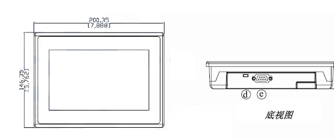 WEINVIEW+TK6070iH系列触控式屏幕人机界面+安装方式1