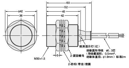 E2EY非磁性金属专用接近传感器安装方式